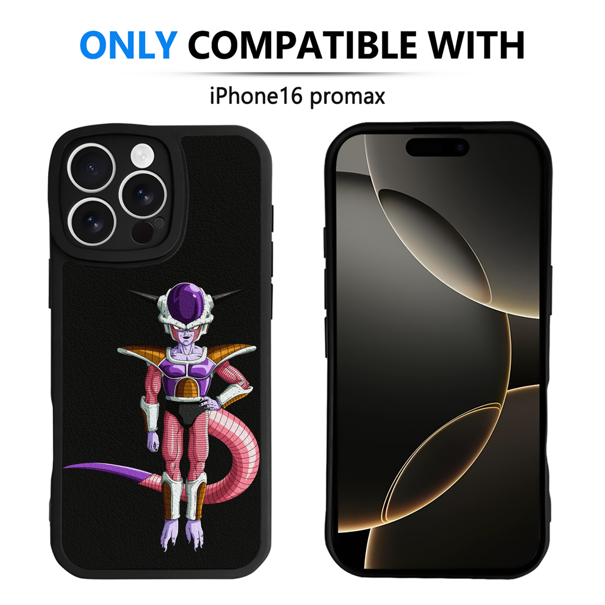 （画像用） ドラゴンボール フリーザ DRAGON BALL Frieza 【iPhone 16シリーズ対応】シリコンスマホケース（レザー調） 材質：シリコン